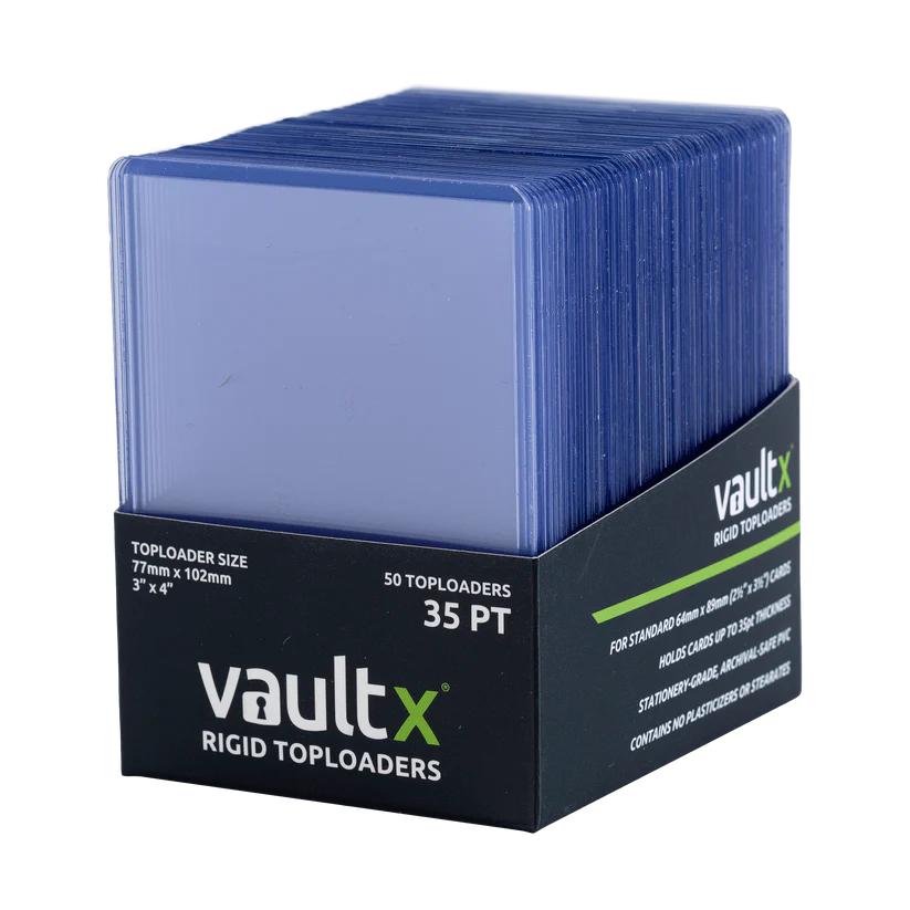 VAULT X RIGID TOPLOADERS 35PT - 3"x4" (50 PACK)