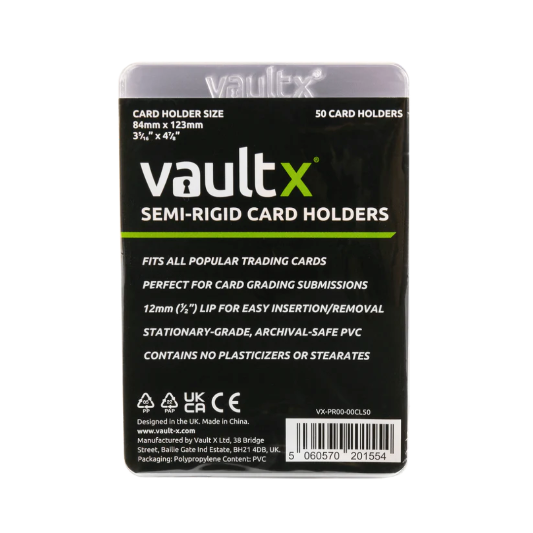 VAULT X SEMI-RIGID (50) CARD HOLDERS